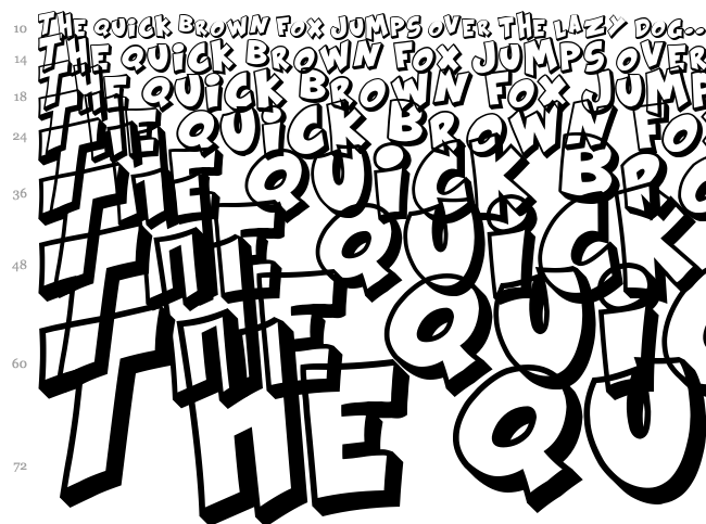 Kraash font waterfall
