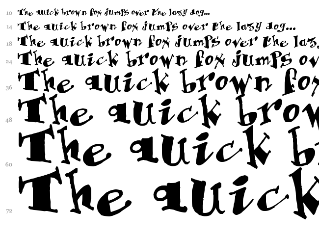 Krazy font waterfall