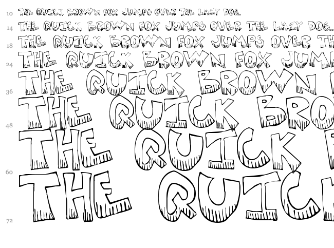 Krazy Kool font waterfall