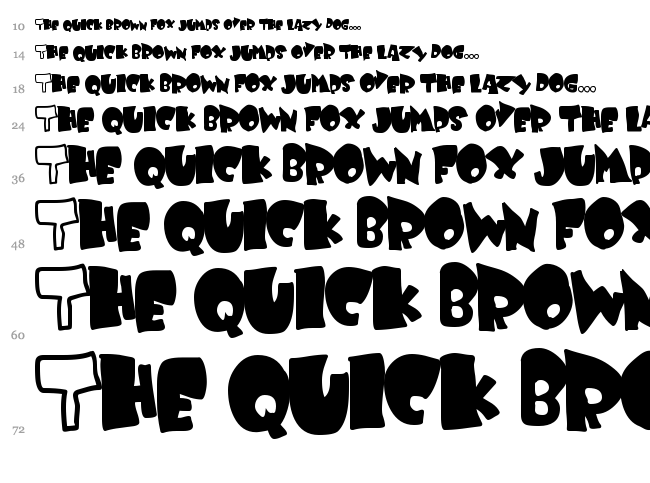 Kruffy font waterfall
