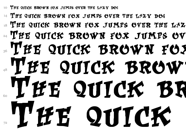 Kurt Russell font waterfall