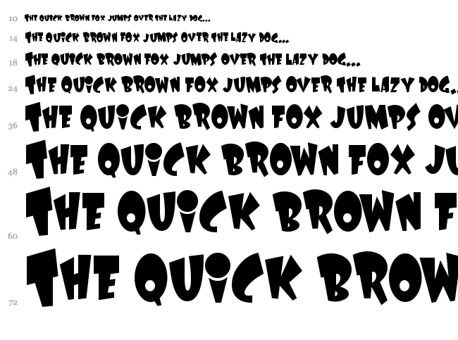 Laff Riot NF font waterfall