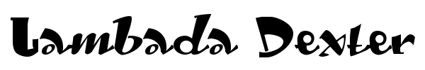Lambada Dexter font