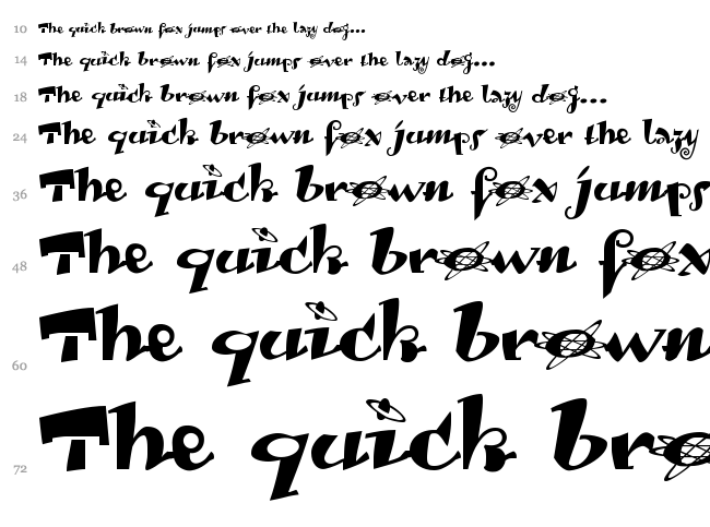 Lambada Dexter font waterfall