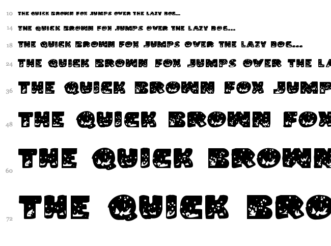 Land Shark font waterfall