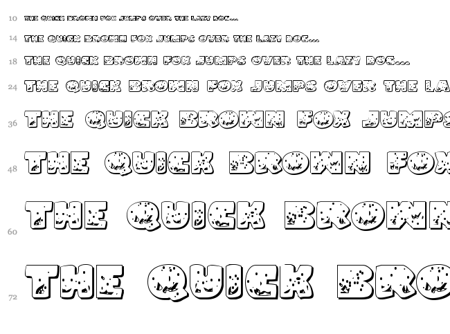 Land Shark font waterfall
