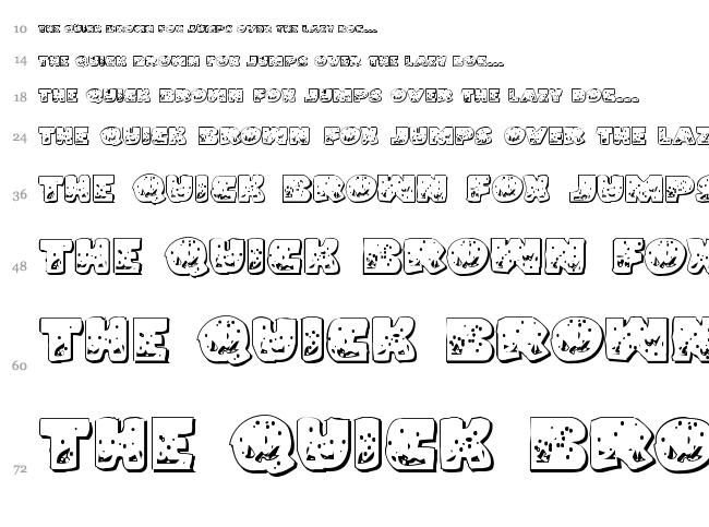 Land Shark font waterfall
