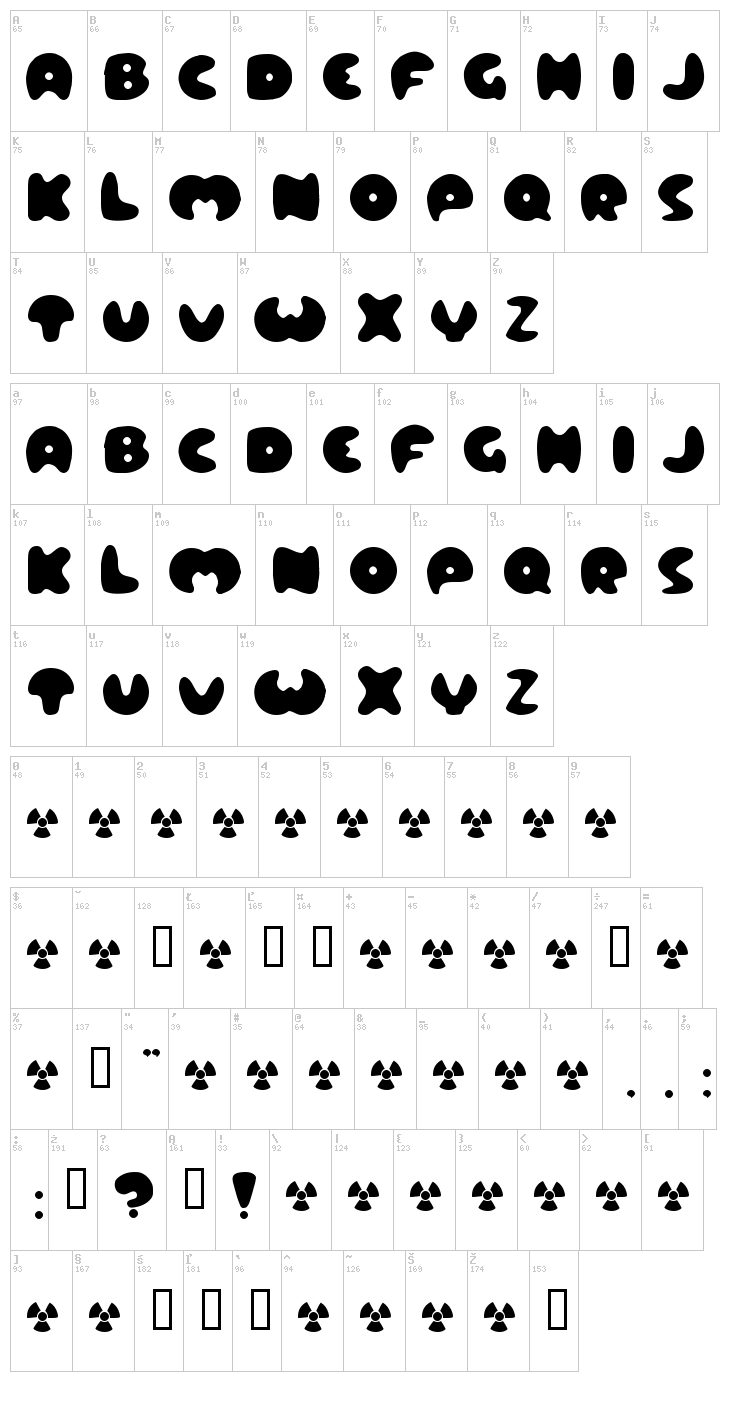 Lard! font map