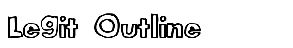 Legit Outline font
