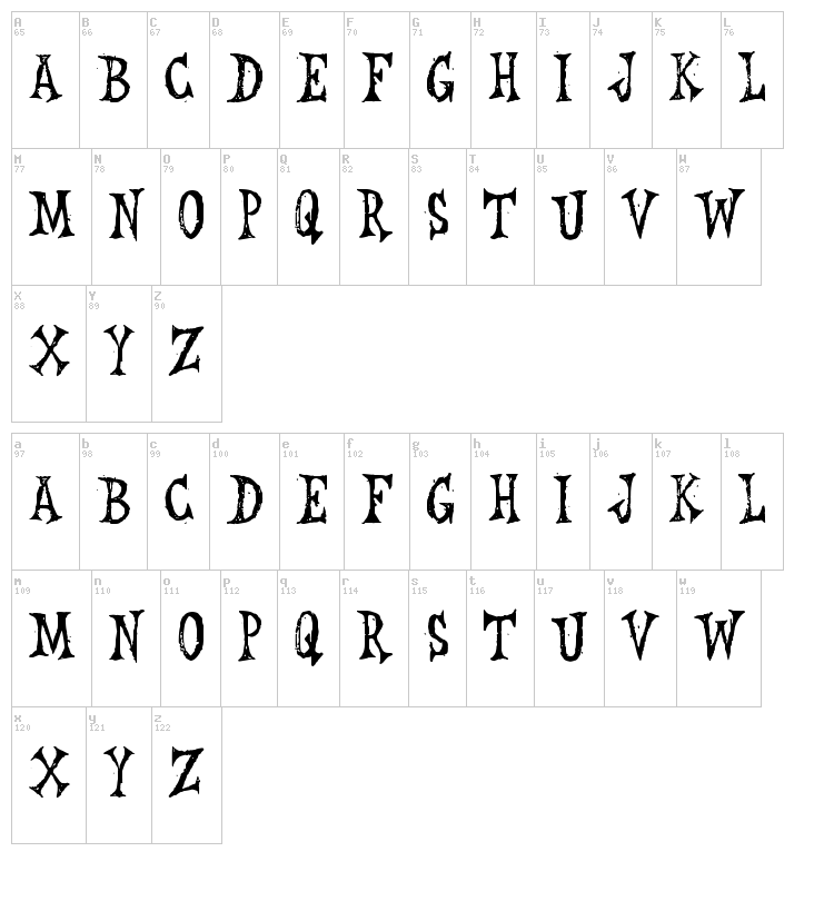 Leichenhaus font map
