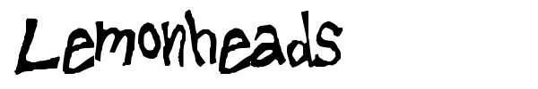 Lemonheads font preview