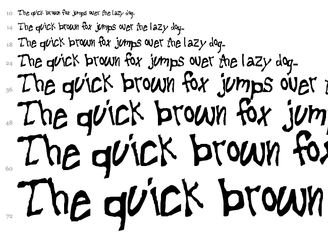 Lemonheads font waterfall