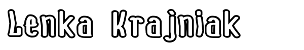Lenka Krajniak font