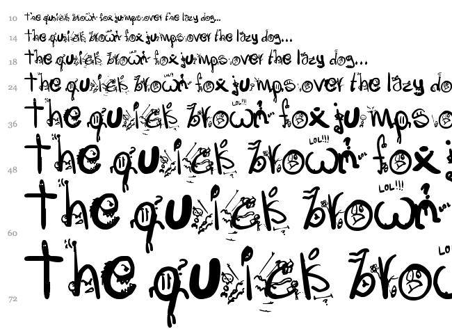 Letras Locas font waterfall