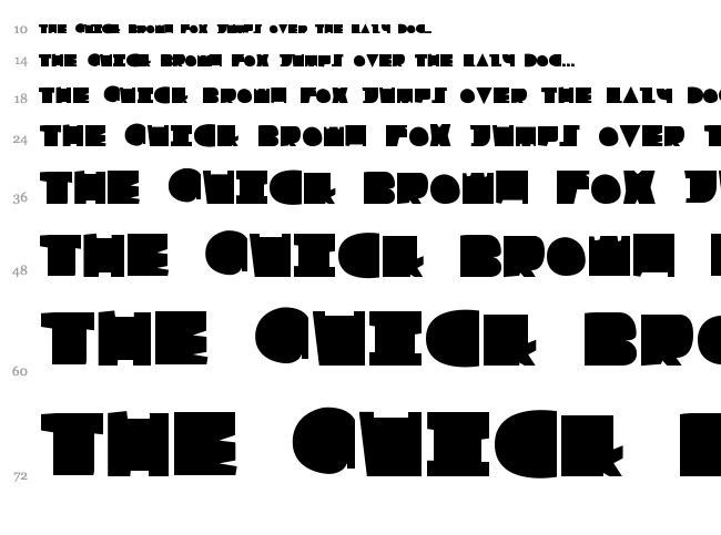 LF Childsplay font waterfall