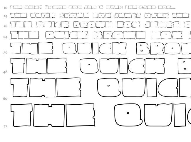 Linemaster font waterfall
