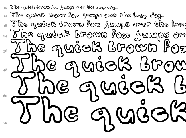 Lucid font waterfall