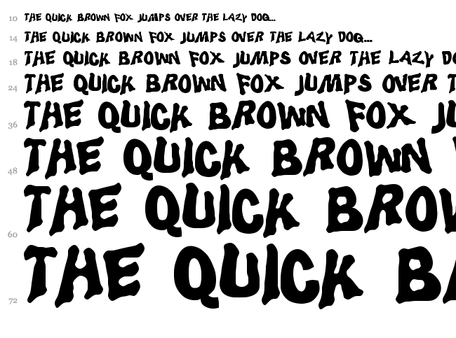 LuggerBug font waterfall