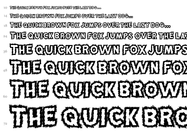 Mad Science font waterfall