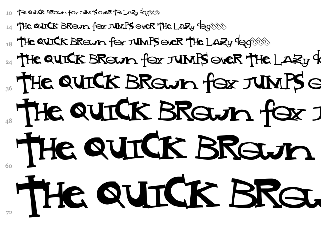 Mad Style font waterfall