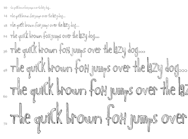 Major Chronic font waterfall