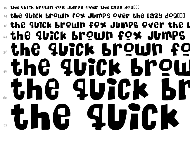 Massive Headache font waterfall