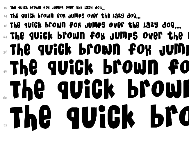 Massive Headache font waterfall
