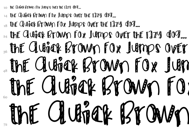 Max Be Cool font waterfall