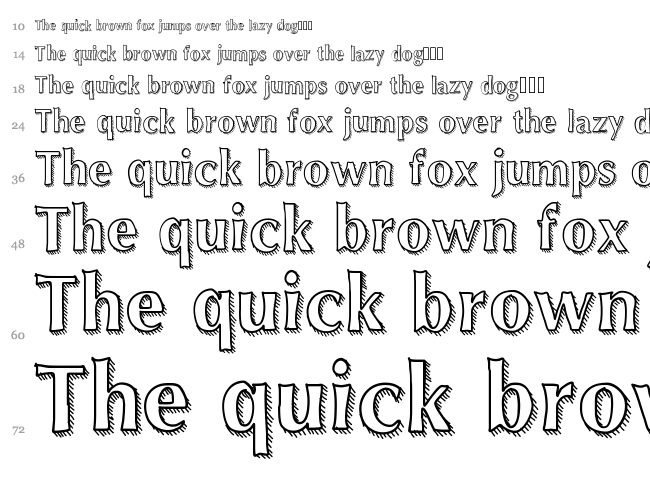 Maximum font waterfall