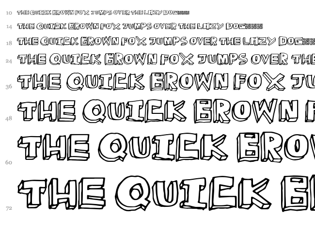 Mega Play font waterfall