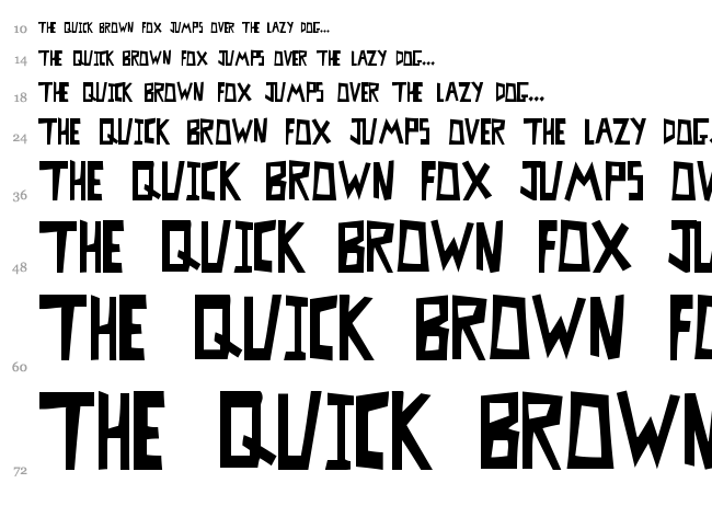 MisterBass font waterfall