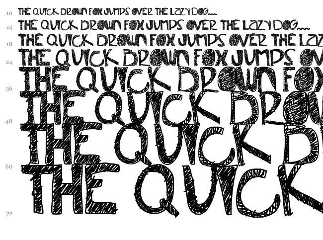 Misunderstood font waterfall