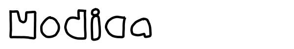 Modica font preview
