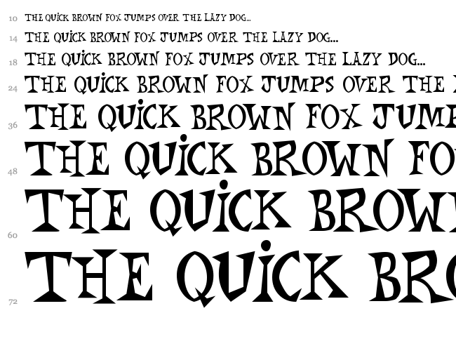 Monkey Chunks font waterfall