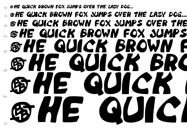 Monkeyboy font waterfall