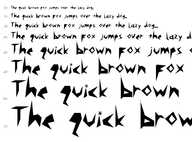 Monsta font waterfall
