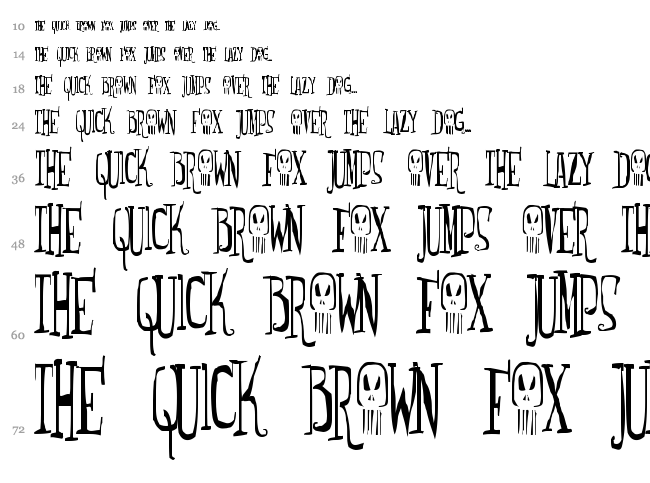 Monsterfreak font waterfall