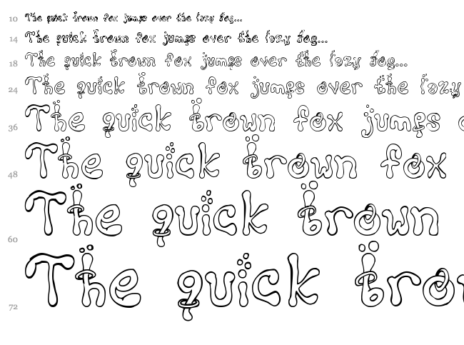 Montezumas Revenge font waterfall