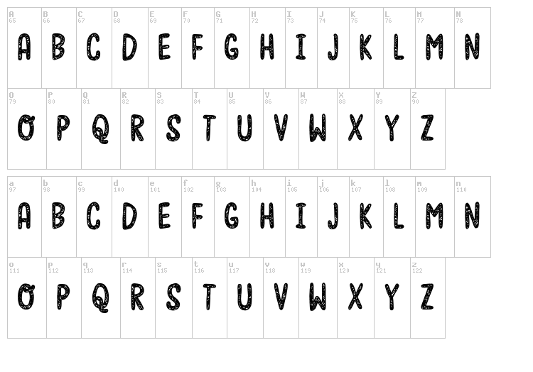 Moonfish font map
