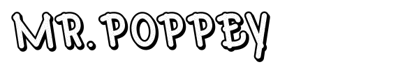 Mr.Poppey font preview