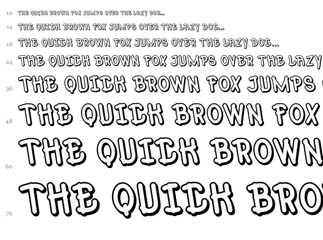Mr.Poppey font waterfall