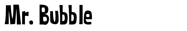 Mr. Bubble font preview