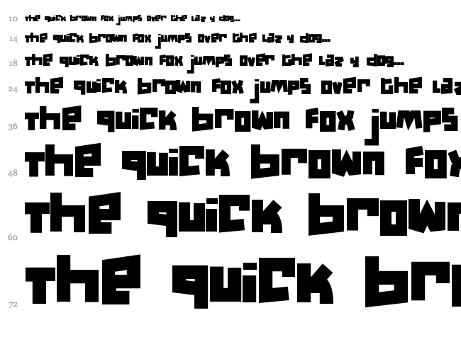 Mullet font waterfall