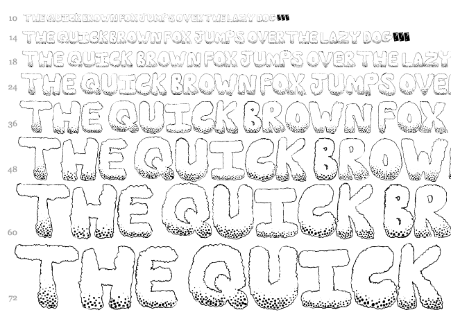 Munchies font waterfall