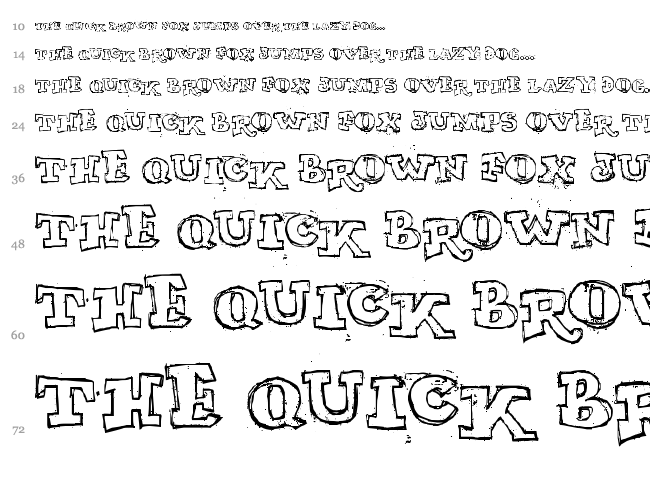 My Turtle font waterfall