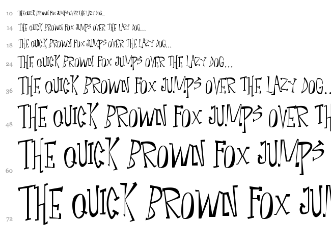 Narcoleptic Dance font waterfall