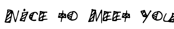 Nice to Meet You font