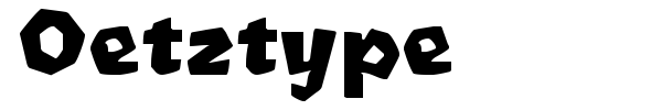 Oetztype font preview