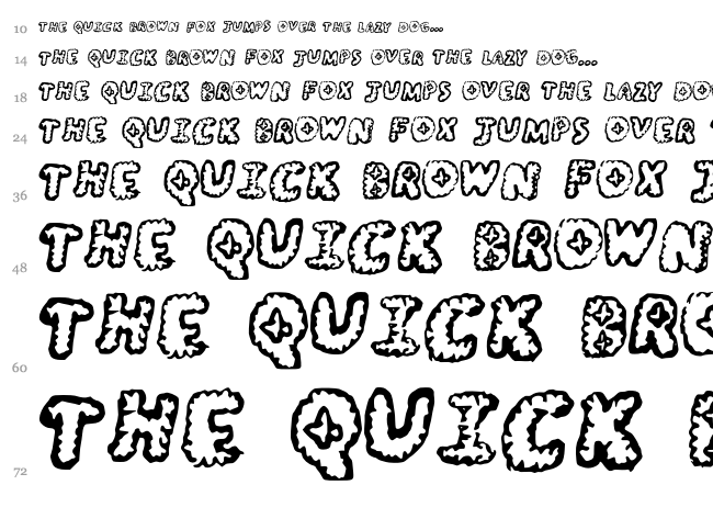 Off the top font waterfall
