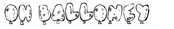 Oh Balloney font